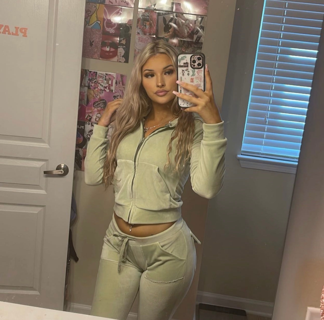 Clalina Velour Tracksuit sold separately .